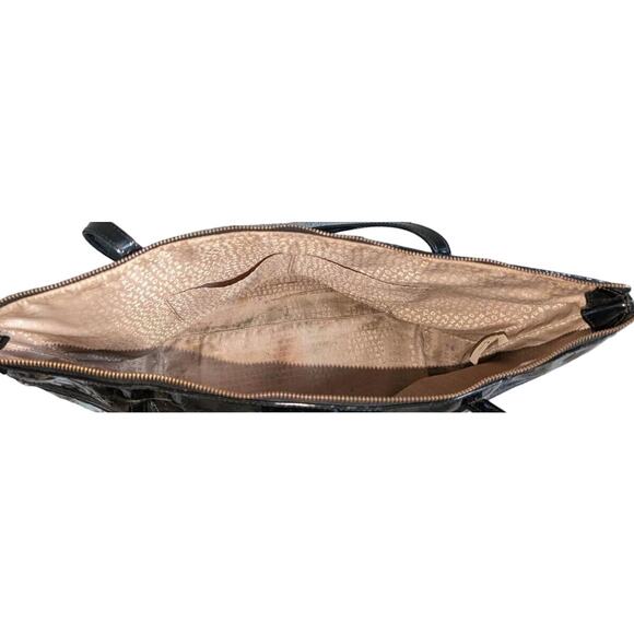 Kate Spade Camelia Street Tote Top Handle Large Black with Tan Fabric Interior - Picture 11 of 12